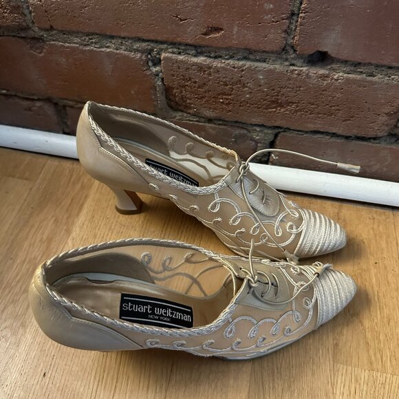 👠 Vintage Stuart Weitzman “Cinderella” Wedding Shoe 👠 - Picture 2 of 8